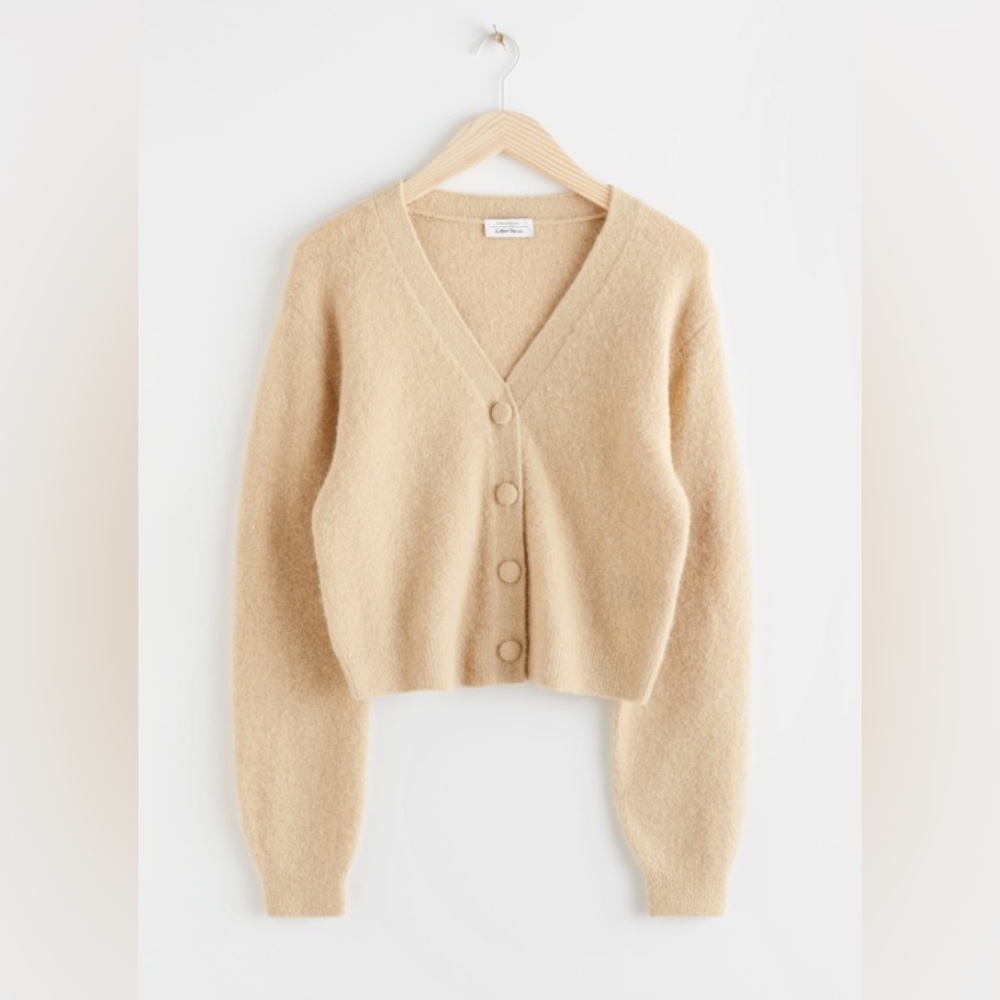 & Other Stories Alpaca Blend V-Neck Cardigan